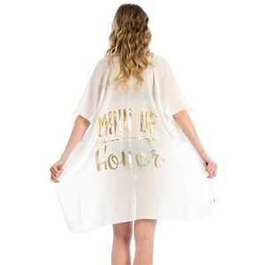 LOF MAID OF HONOR lettering cover up